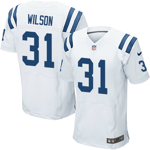 Nike Colts #31 Quincy Wilson White Men's Stitched NFL Elite Jersey - Click Image to Close